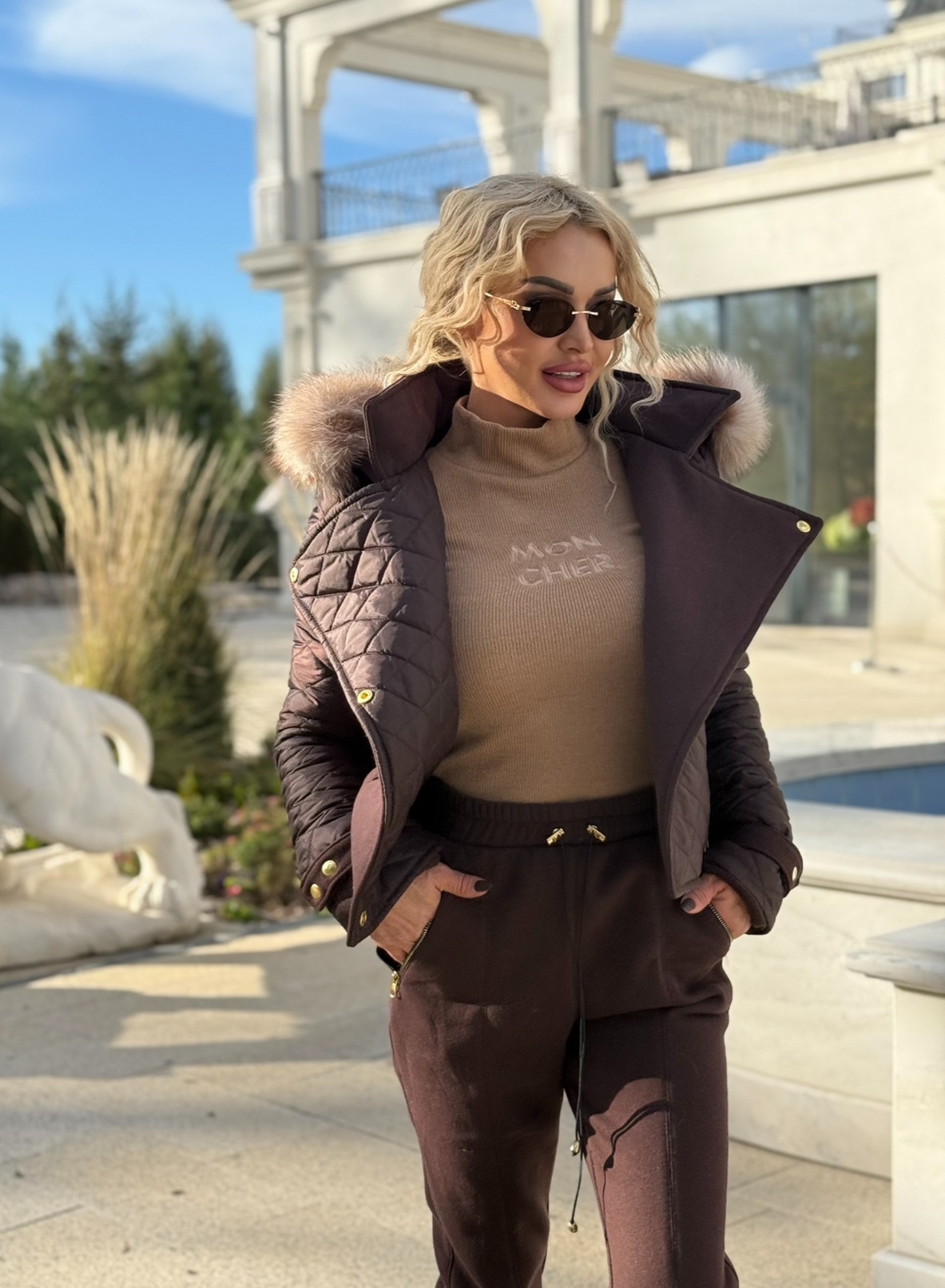 Brown Winter Fur Jacket